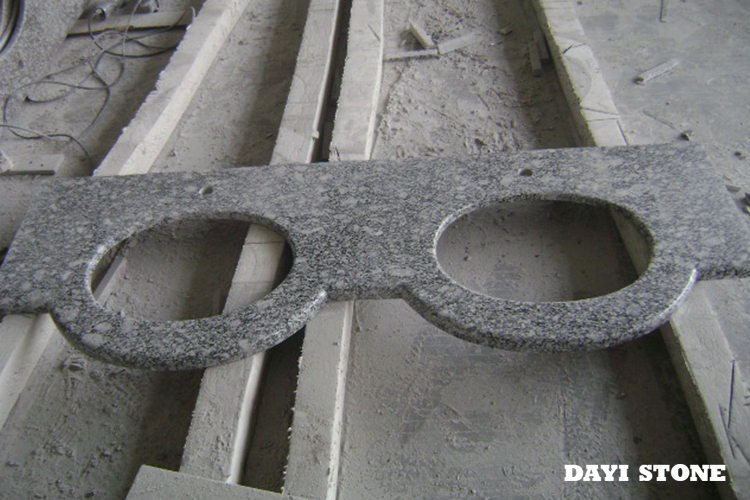 Vanitytop White Wave Granite Stone double hole polished - Dayi Stone